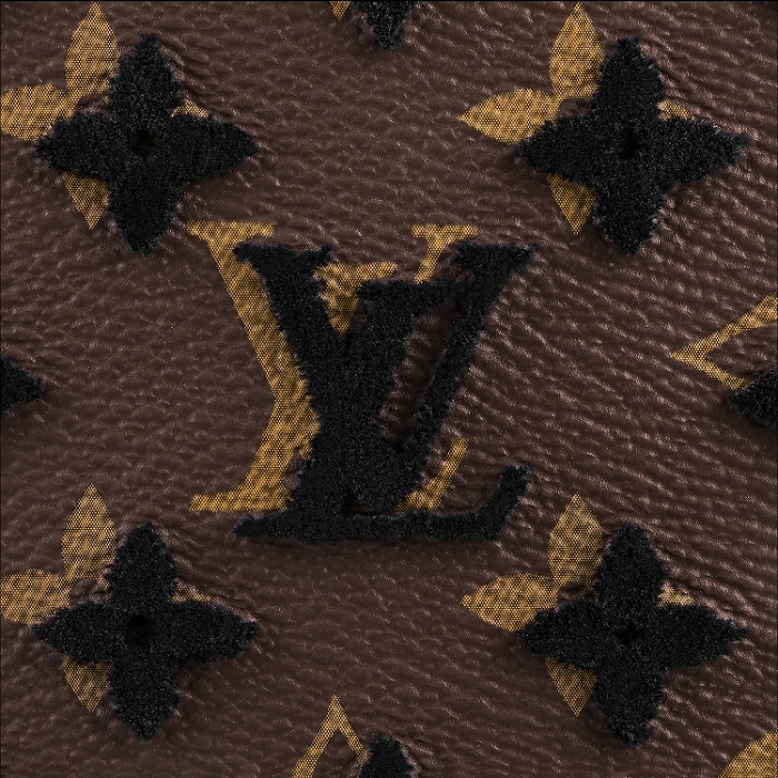 Louis Vuitton Embroidered Monogram Tuffetage Noir