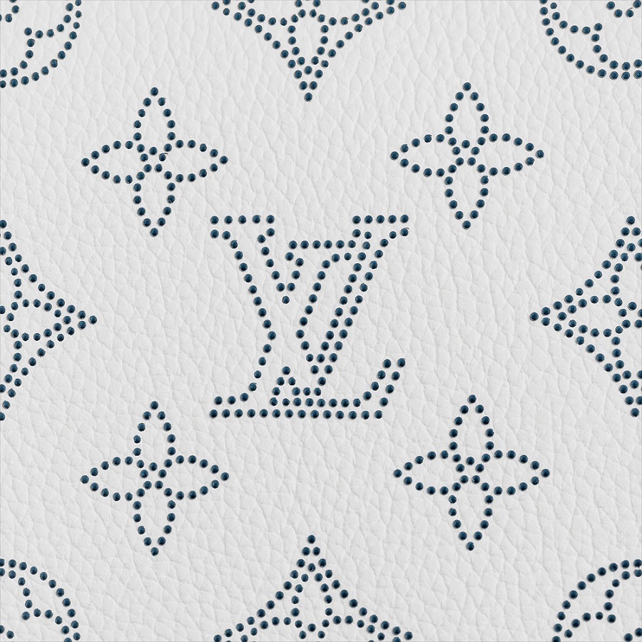 Louis Vuitton Mahina Calf Leather with Monogram Perforations White