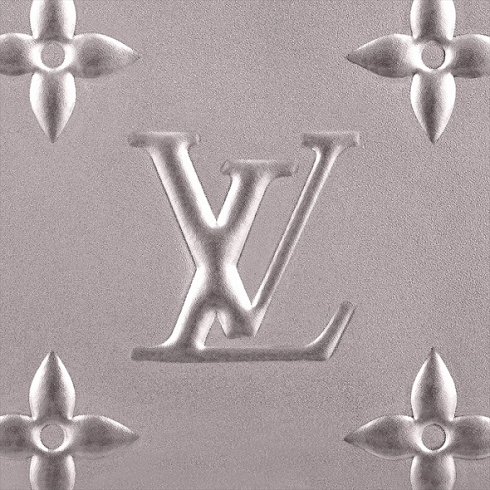 Louis Vuitton Metallic Taupe Grey Monogram Vernis Patent Debossed Leather