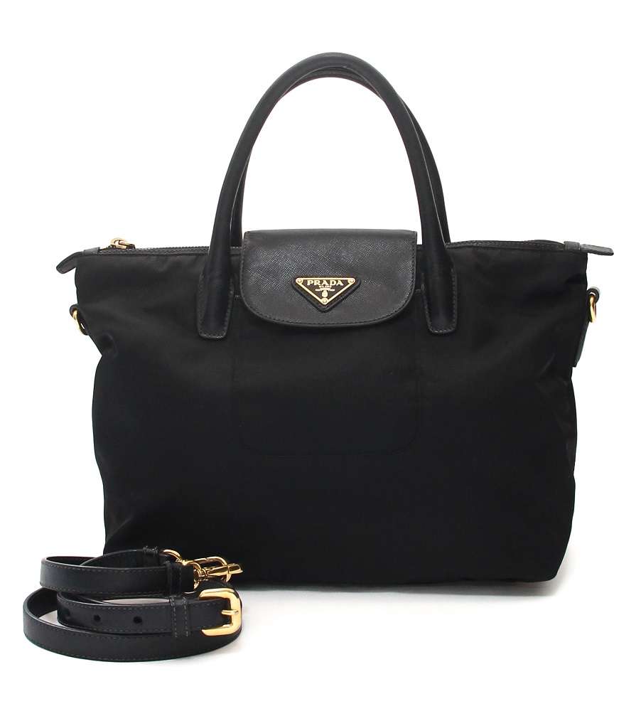 Prada Nylon Saffiano Leather Bag