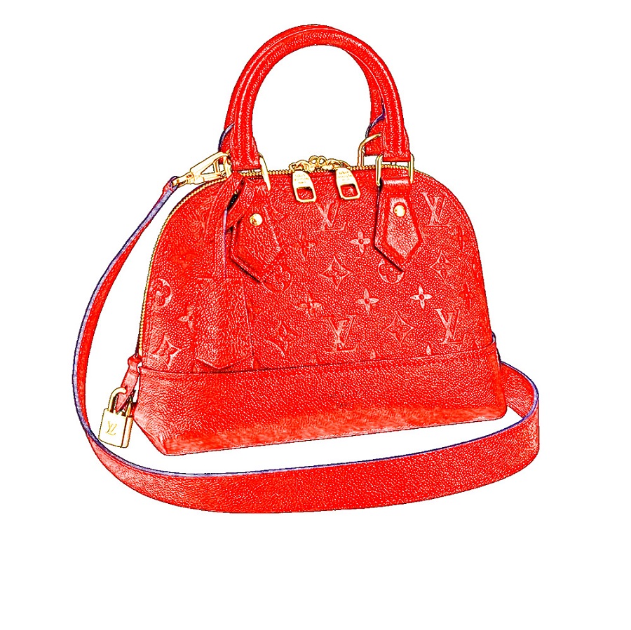 Louis Vuitton Handbag Marine Rouge Monogram Empreinte Leather Surene BB  9/10