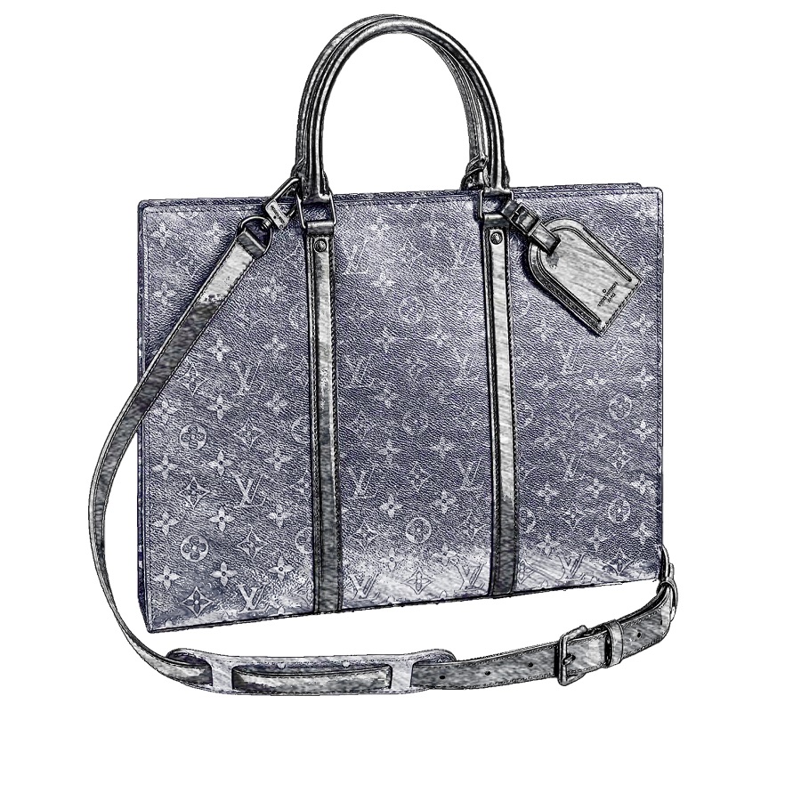 LV Sac Plat Horizontal Zipper