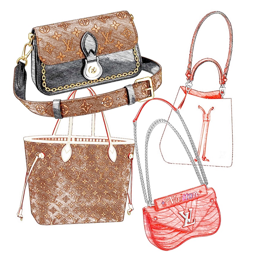 louis vuitton purse clipart