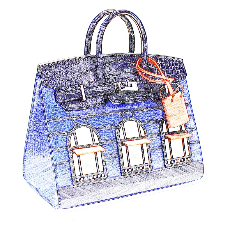 How to draw ✎ BIRKIN BAG BY HERMES ✎ 