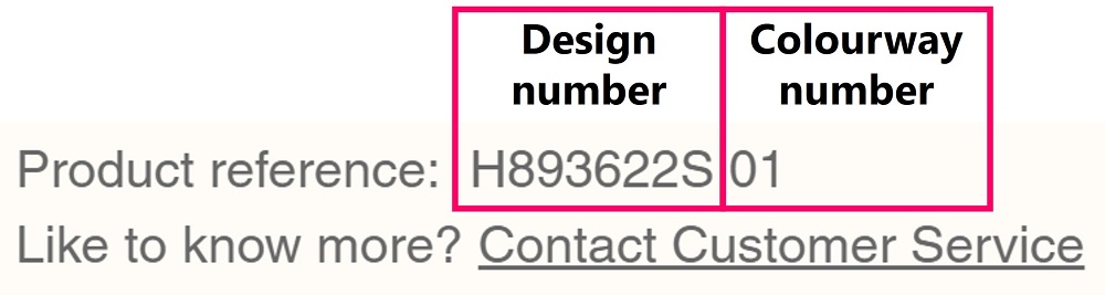 Hermes scarf design and colourway numbers.