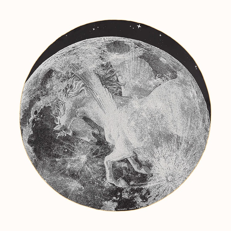 Hermes 140cm Round Scarf Clair De Lune