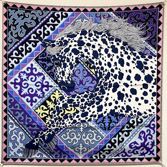 Hermes 90cm Square Scarf Appaloosa Des Steppes