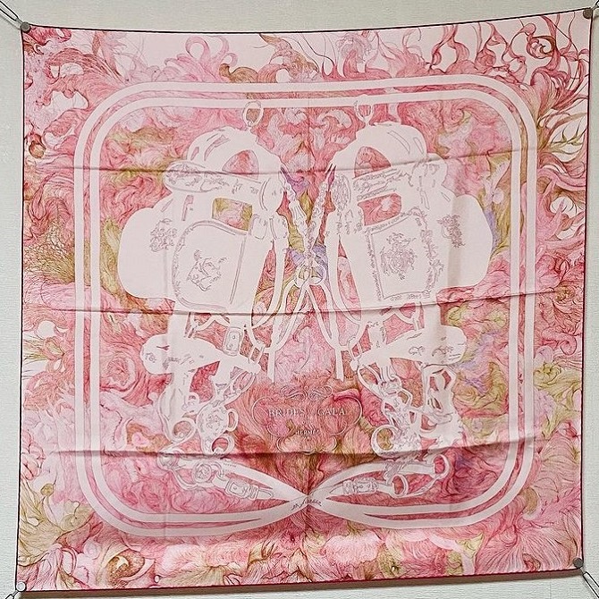 Hermes 90cm Square Scarf Brides de Gala En Finesse