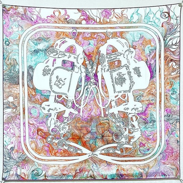 Hermes 90cm Square Scarf Brides de Gala En Finesse