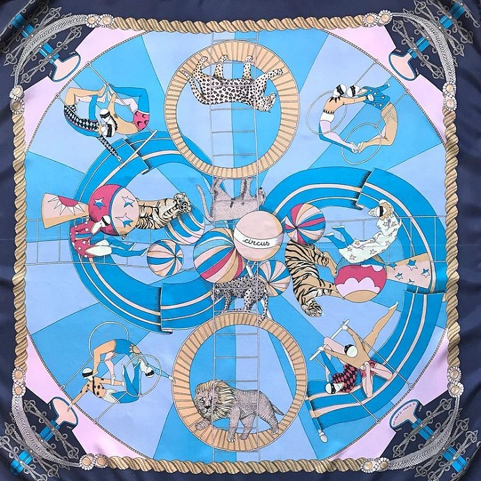 Hermes 90cm Square Scarf Circus