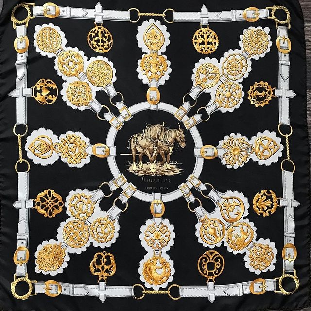 Hermes 90cm Square Scarf Cuivreries