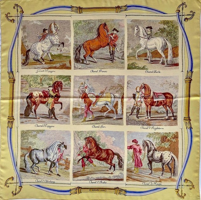 Hermes 90cm Square Scarf Races de Chevaux