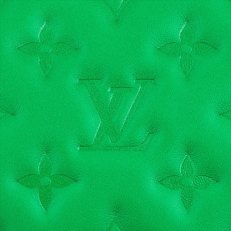 Monogram-Embossed Puffy Lambskin