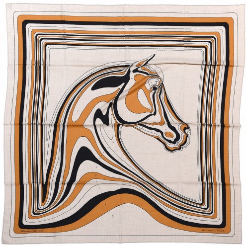 Hermes 140cm Square Scarf Pegase Paysage