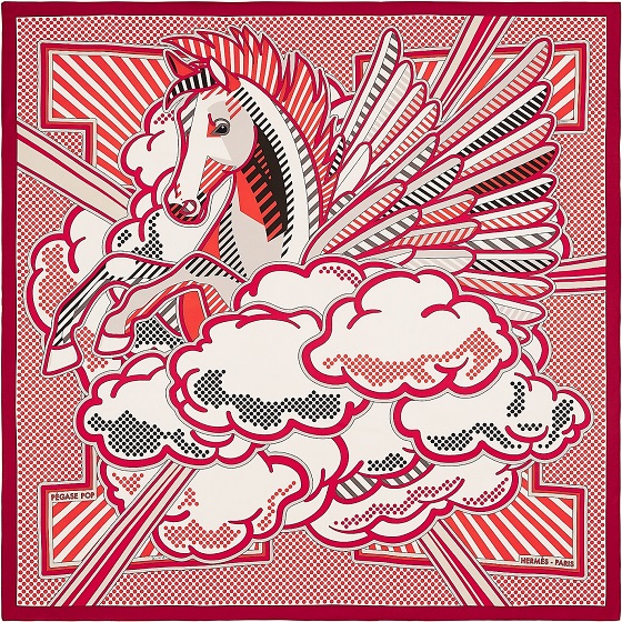 Hermes 140cm Square Scarf Pegase Pop