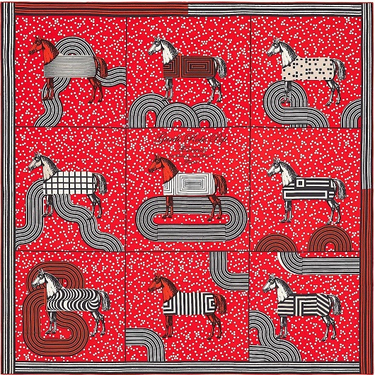 Hermes 90cm Square Scarf Garde-Robe Pop