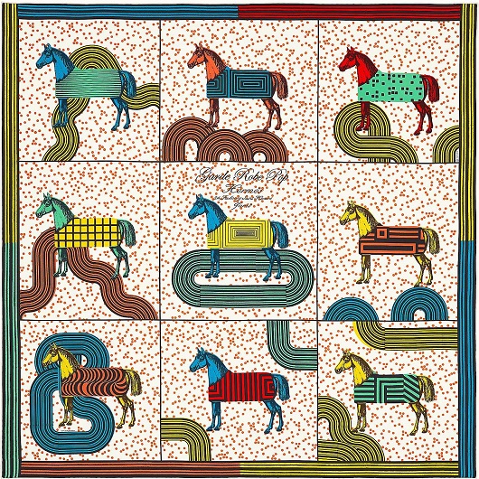 Hermes 90cm Square Scarf Garde-Robe Pop