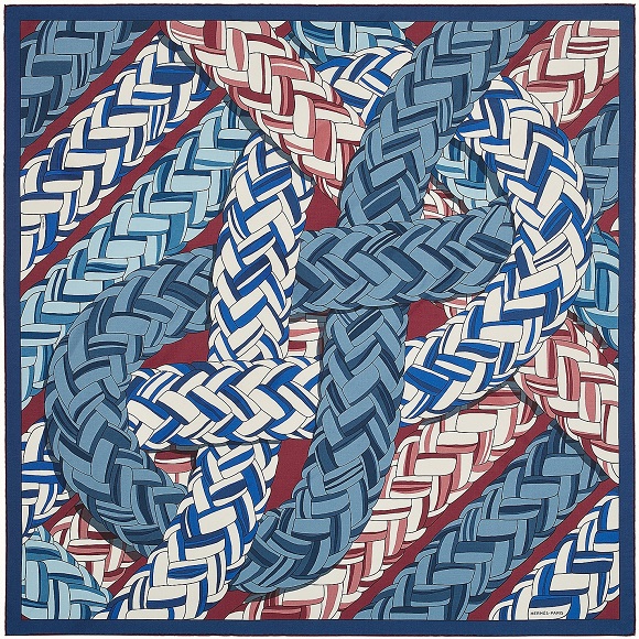 Hermes 100cm Square Scarf Carrick Bend