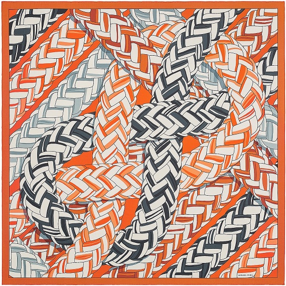 Hermes 100cm Square Scarf Carrick Bend