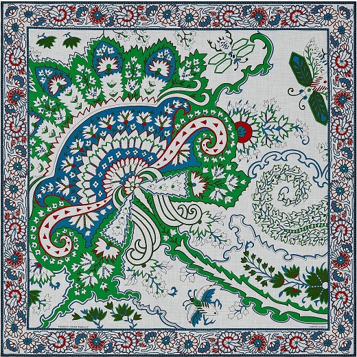 Hermes 140cm Square Scarf Paisley from Paisley