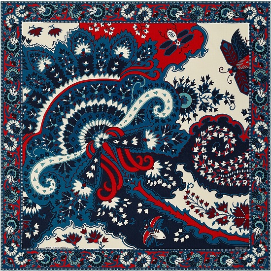 Hermes 140cm Square Scarf Paisley from Paisley