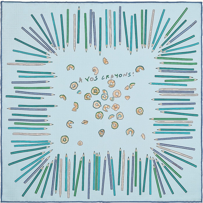 Hermes 45cm Square Scarf A vos Crayons