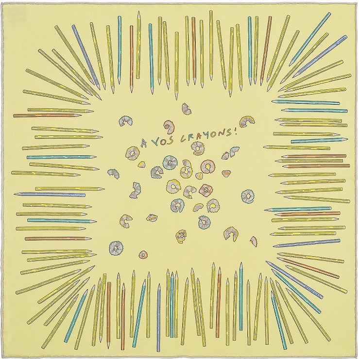 Hermes 45cm Square Scarf A vos Crayons