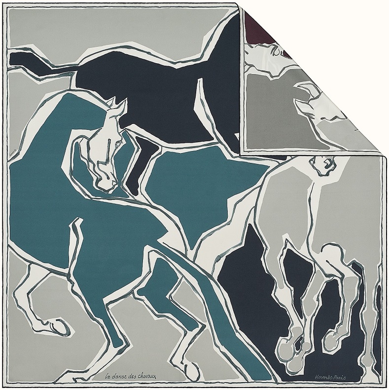 Hermes 90cm Square Scarf La Danse des Chevaux