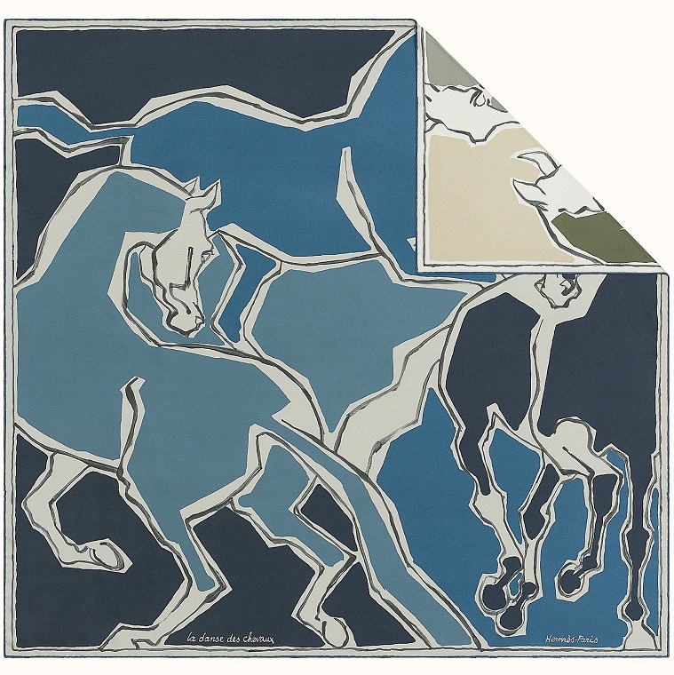 Hermes 90cm Square Scarf La Danse des Chevaux