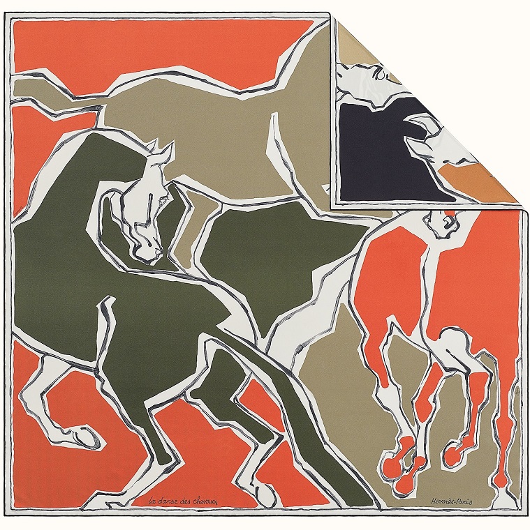 Hermes 90cm Square Scarf La Danse des Chevaux