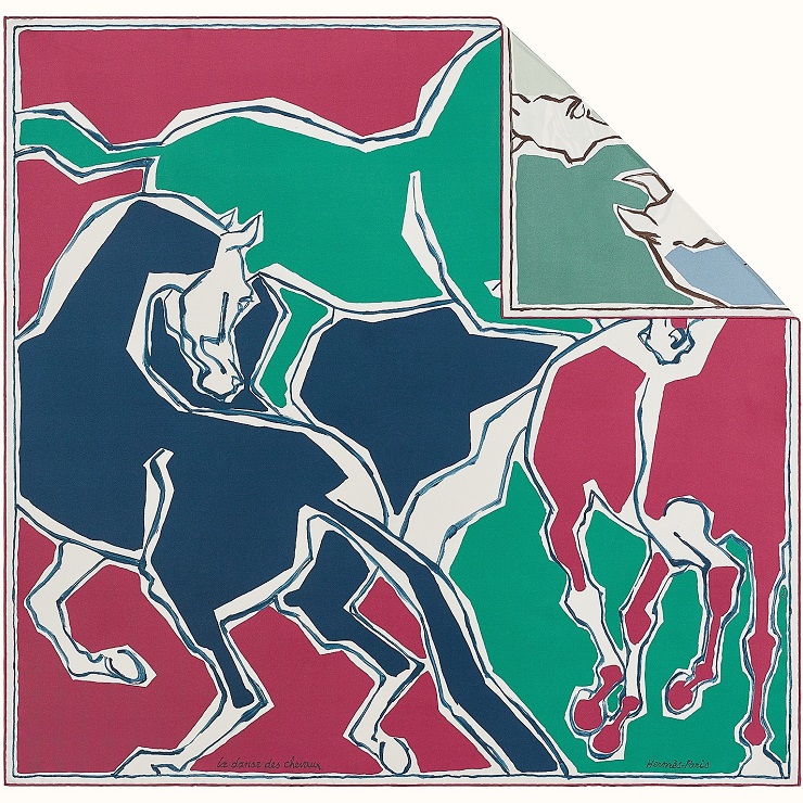 Hermes 90cm Square Scarf La Danse des Chevaux