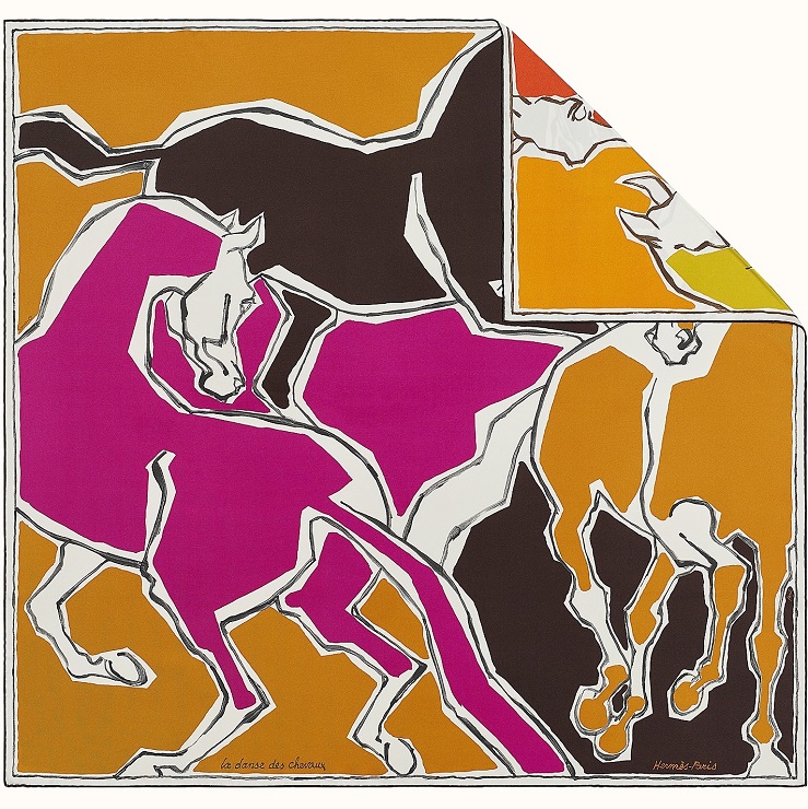 Hermes 90cm Square Scarf La Danse des Chevaux