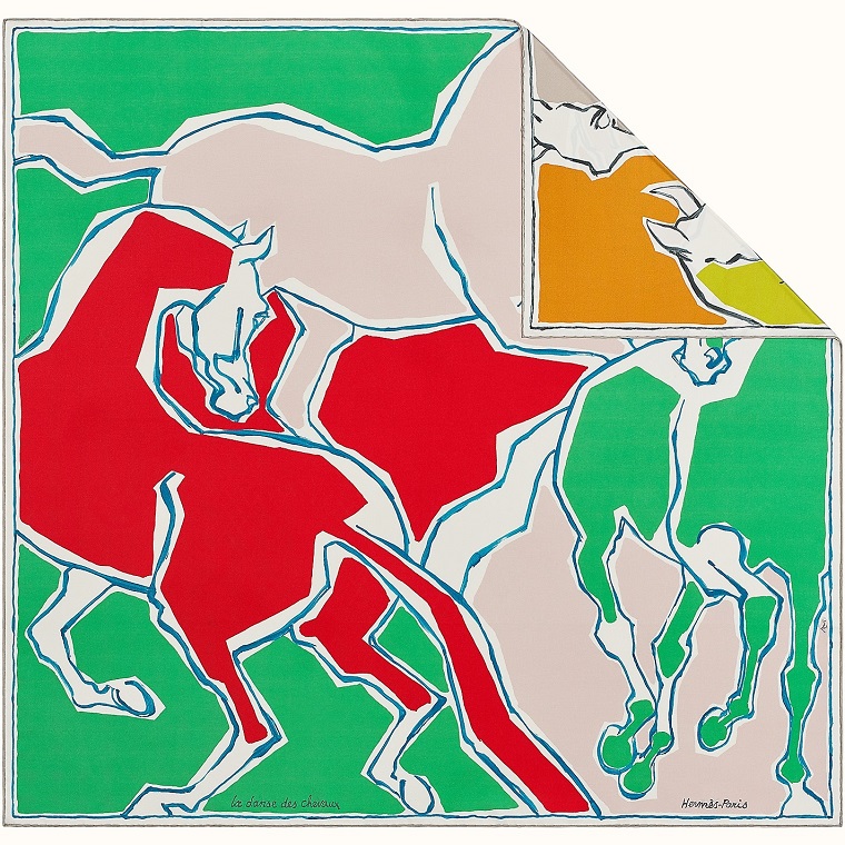 Hermes 90cm Square Scarf La Danse des Chevaux