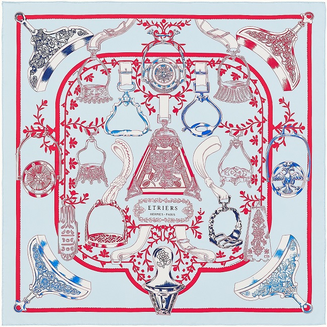 Hermes 90cm Square Scarf Etriers Remix