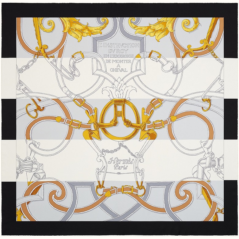 Hermes 90cm Square Scarf L'Instruction du Roy Bayadere