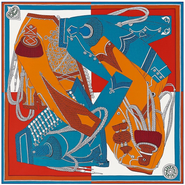 Hermes 90cm Square Scarf Zouaves et Dragons