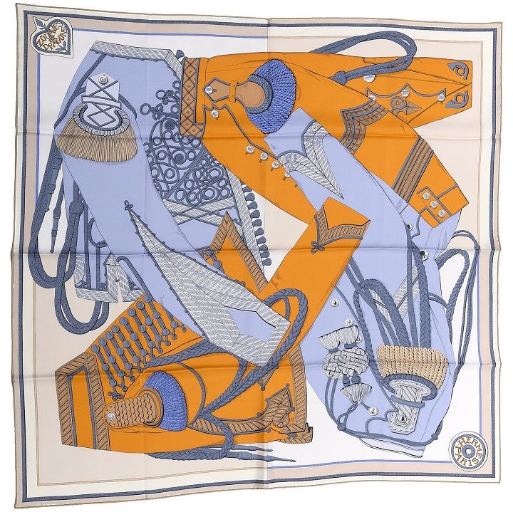 Hermes 90cm Square Scarf Zouaves et Dragons