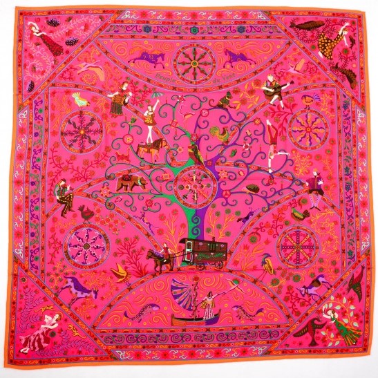 Hermes 140cm Square Scarf Peuple du Vent