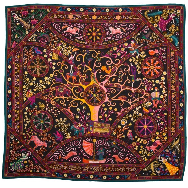 Hermes 140cm Square Scarf Peuple du Vent