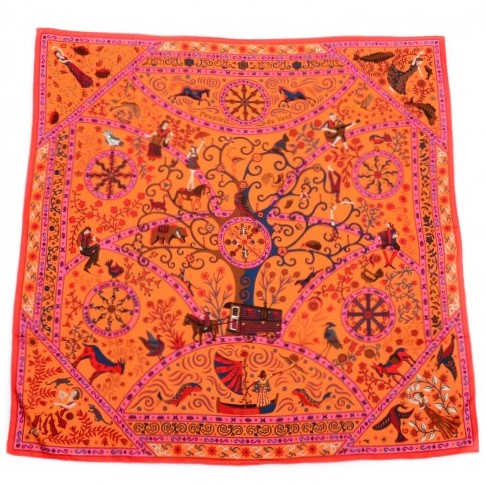 Hermes 140cm Square Scarf Peuple du Vent