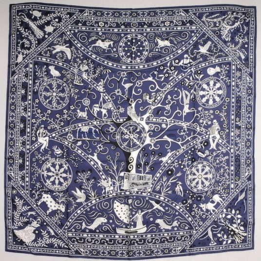 Hermes 140cm Square Scarf Peuple du Vent