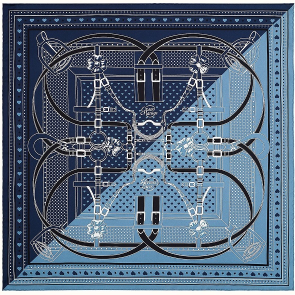 Hermes 70cm Square Scarf Grand Manege Love