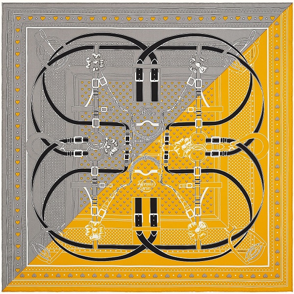 Hermes 70cm Square Scarf Grand Manege Love