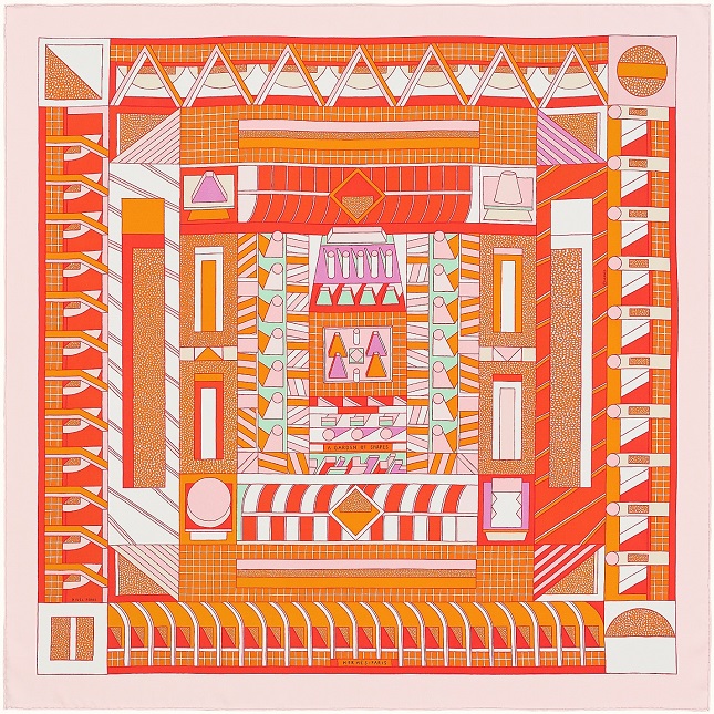 Hermes 90cm Square Scarf A Garden of Shapes