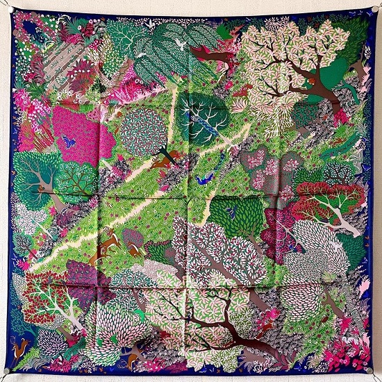 Hermes 90cm Square Scarf Dans un Jardin Anglais