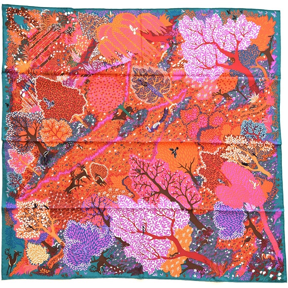 Hermes 90cm Square Scarf Dans un Jardin Anglais