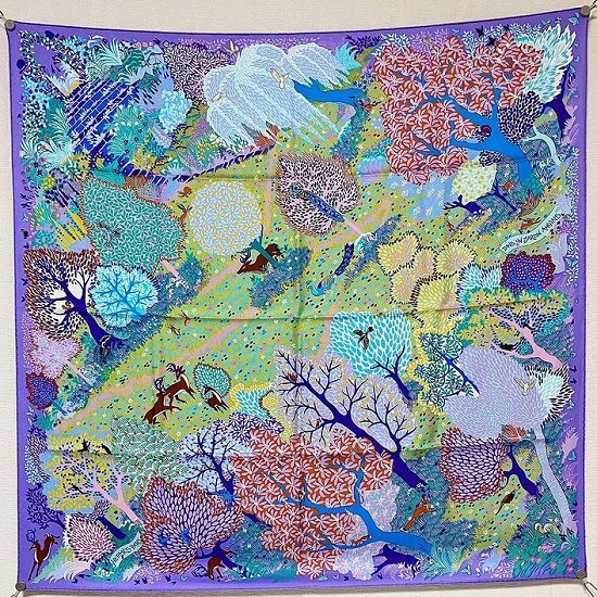 Hermes 90cm Square Scarf Dans un Jardin Anglais