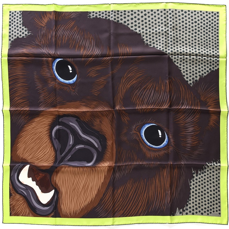 Hermes 100cm Square Scarf Yellowstone Forever Grrrrr!