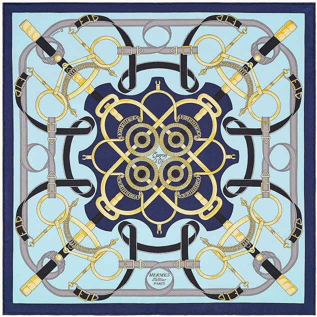 Hermes 45cm Square Scarf Eperon d'Or