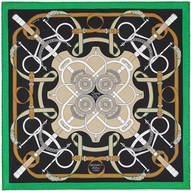 Hermes 45cm Square Scarf Eperon d'Or